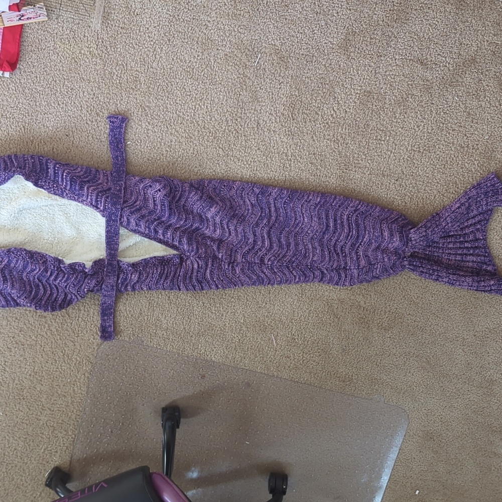 Adult Size Fleece Lined Mermaid Blanket